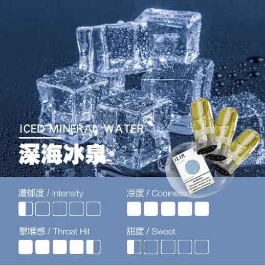 ILIA電子煙彈深海冰泉.webp ILIA 哩亞一代電子煙彈一盒3入【深海冰泉】